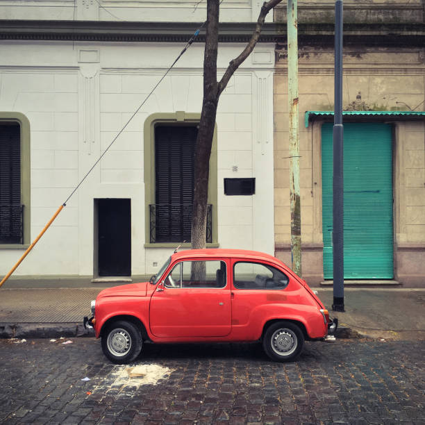 istock Vintage car parked in the street 844537342