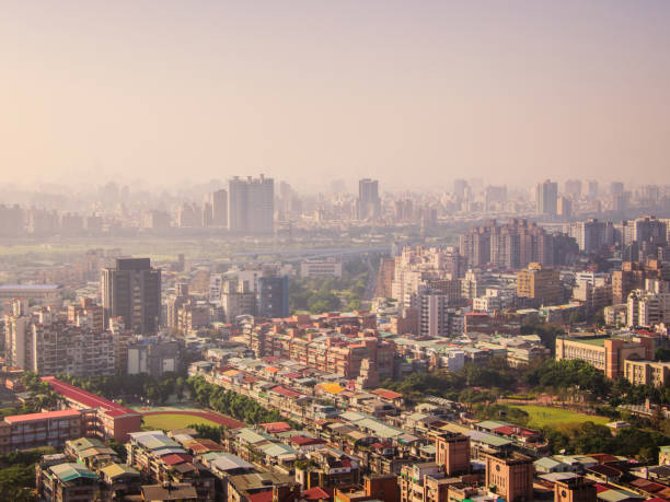 istock Residential Area with foggy sky. 844539804