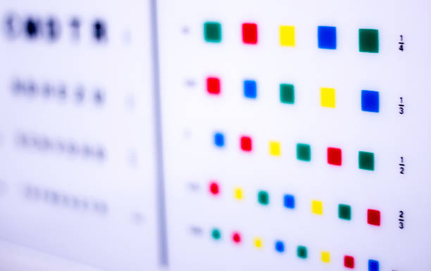istock Opticians ophthalmology and optometry eye test chart to test sight and vision for patients with eyesight issues. 844546130