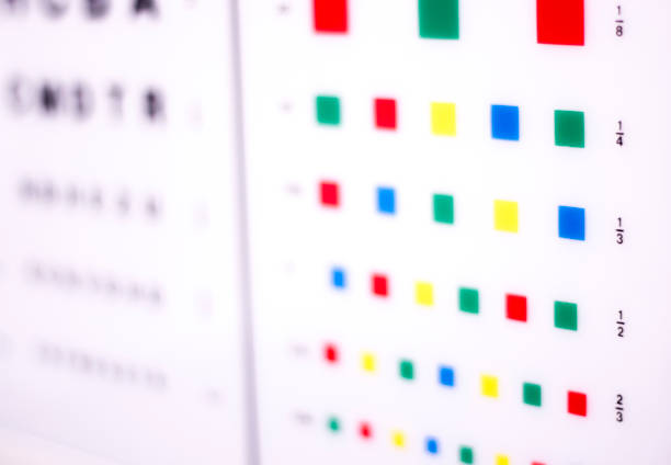 istock Opticians ophthalmology and optometry eye test chart to test sight and vision for patients with eyesight issues. 844546158