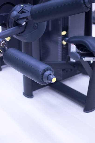istock Leg weights extension for quadriceps and curl for hamstrings gym machine resistance workout equiment. 844547002
