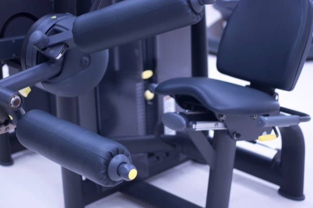 istock Leg weights extension for quadriceps and curl for hamstrings gym machine resistance workout equiment. 844547050