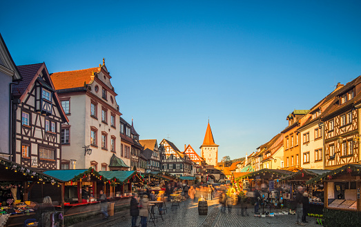 View over the famous Christmas Market in Gengenbach, Schwarzwald (Black Forest)