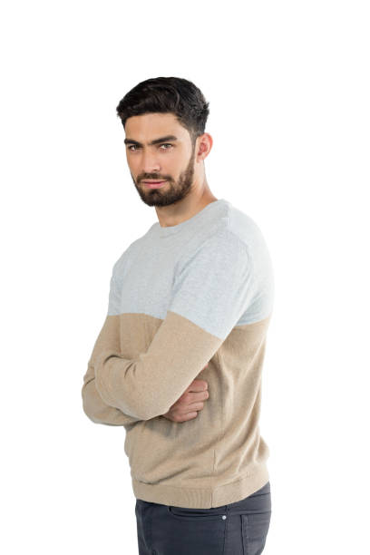 istock Portrait of handsome man posing against white background 844570008