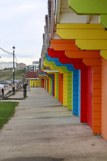 istock Colourful beach huts in Scarborough 844571038