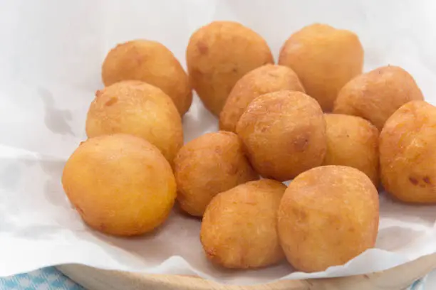 Photo of Fried Sweet Potato Balls on plate