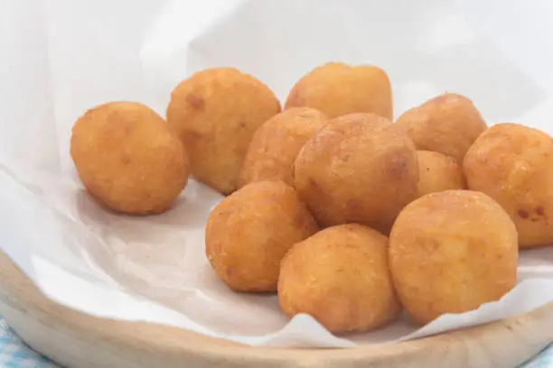 Photo of Fried Sweet Potato Balls on plate