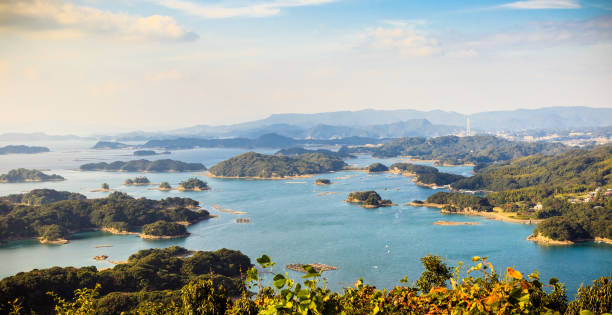 99 islands in Sasebo, Nagasaki, Japan. 99 islands in Sasebo, Nagasaki, Japan. nagasaki prefecture photos stock pictures, royalty-free photos & images