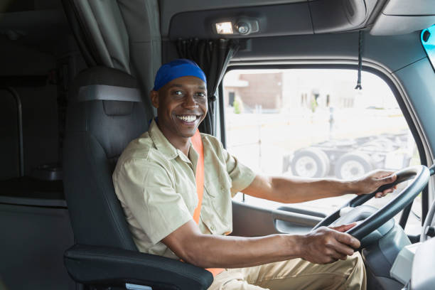 istock African-American man driving a truck 844597412