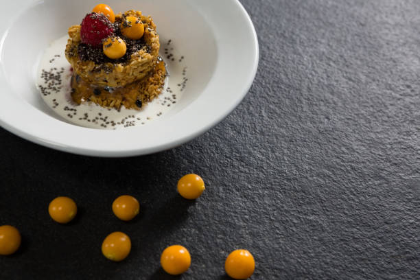 istock Granola bars with raspberry and golden berry in plate 844602990