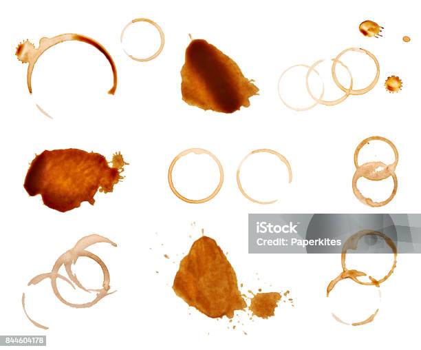 Coffee Stain Fleck Drink Beverage Stock Photo - Download Image Now - Stained, Coffee - Drink, Paper