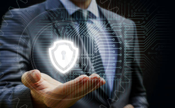 istock Businessman showing a shield protection . 844604574
