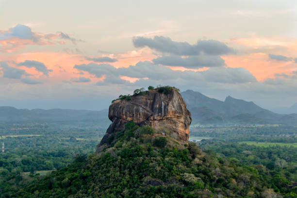 istock The Sigiriya rock in front of a sunset 844615188