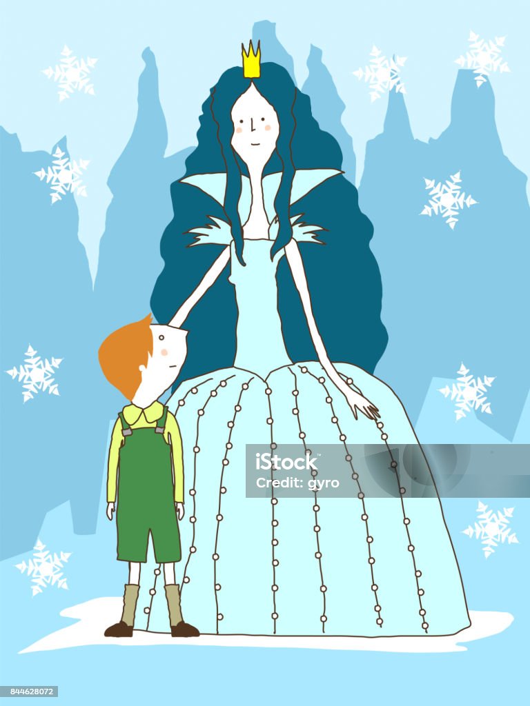 The snow Queen Fairy Tale stock illustration