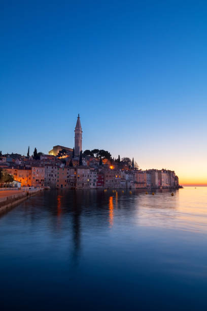 istock Sunset at medieval town of Rovinj 844628136