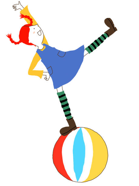 długość pippi longstocking - longstocking stock illustrations