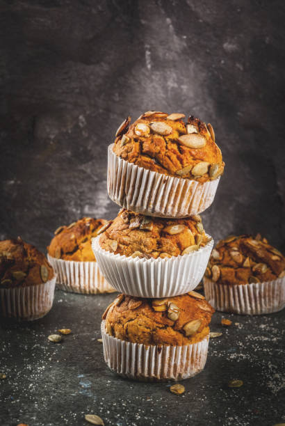 istock Healthy pumpkin muffins 844633284