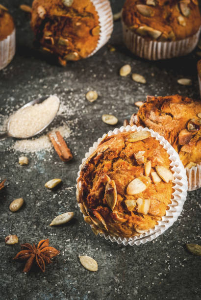 istock Healthy pumpkin muffins 844633290
