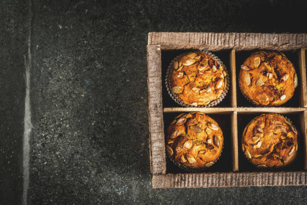 istock Healthy pumpkin muffins 844633368