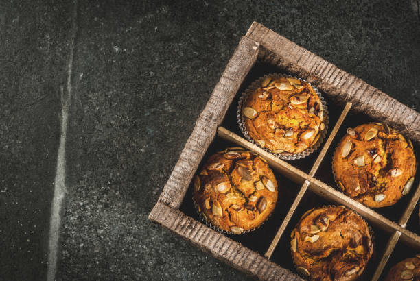 istock Healthy pumpkin muffins 844633394