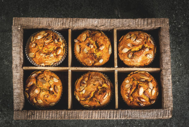 istock Healthy pumpkin muffins 844633474