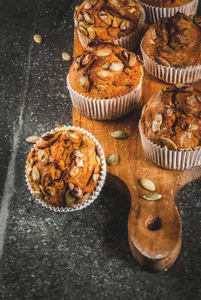 istock Healthy pumpkin muffins 844633506