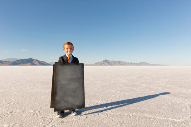 Business Boy with Sandwich Message Board