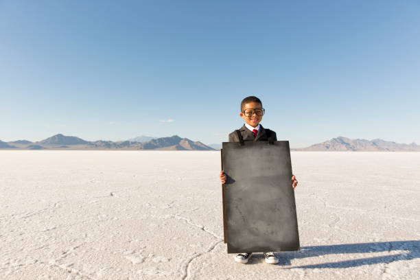 Business Boy with Sandwich Message Board