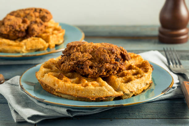 istock Homemade Southern Chicken and Waffles 844644372