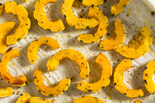 Homemade Roasted Delicata Squash with Salt and Pepper