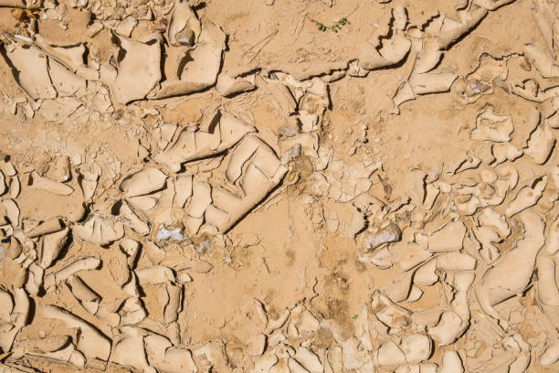 istock The cracked surface of the earth with the twisted 844654940