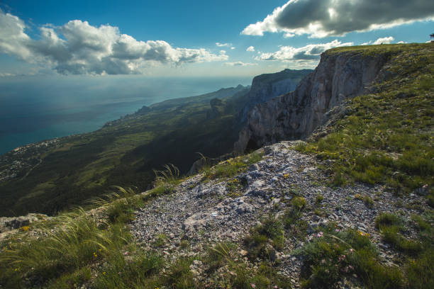 istock view from the mountain, on a cliff, mountain Crimea 844656166