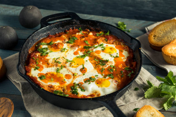 istock Homemade Saucy Shakshuka with Eggs 844699134