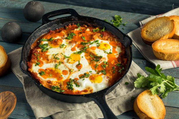istock Homemade Saucy Shakshuka with Eggs 844722146