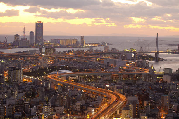 istock The streets of Osaka Bay area 844725252