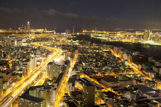 istock The night view of Osaka Bay area 844725462