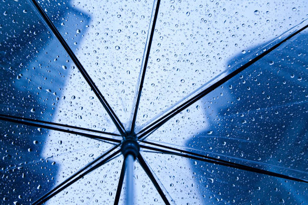 istock Skyscrapers visible from the umbrella rain 844725792