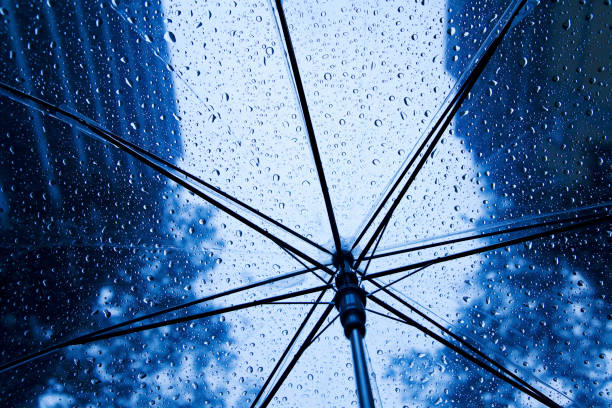 istock Skyscrapers visible from the umbrella rain 844725826