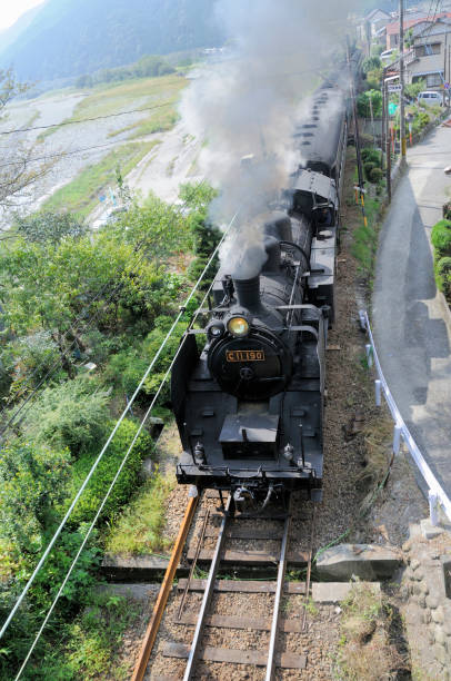 Oigawa railway SL Oigawa railway SL akaishi mountains stock pictures, royalty-free photos & images