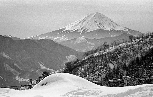 Views of Mount Fuji from the Oku-Tama, enzan city Yanagisawa pass