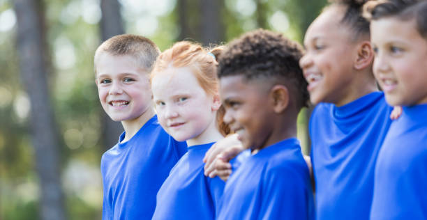 istock Multi-ethnic children at soccer camp 844795836