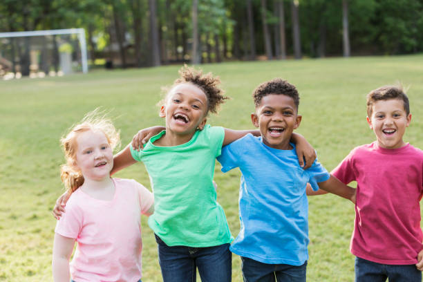 istock Multi-ethnic group of children a the park 844797416