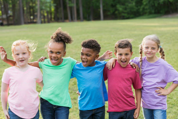 istock Multi-ethnic group of children a the park 844797558