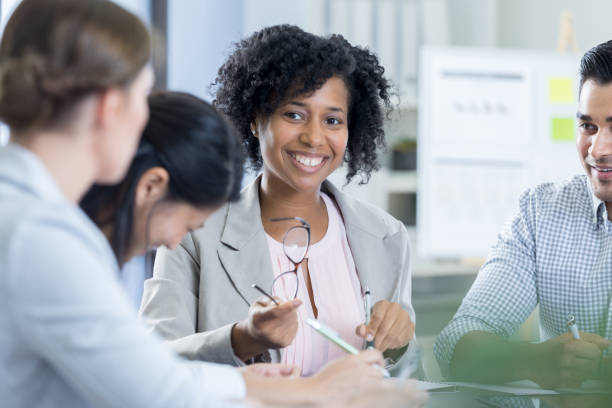 istock Confident female CEO leads meeting 844821954