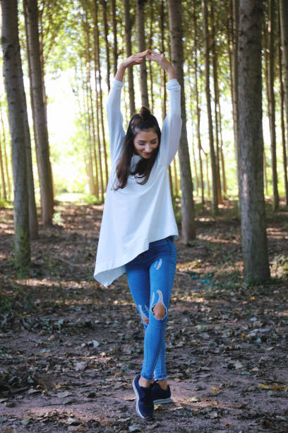 istock Beautiful woman ballerina dance 844832832