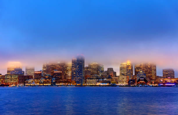 istock Fog covering the Boston Skyline 844845984