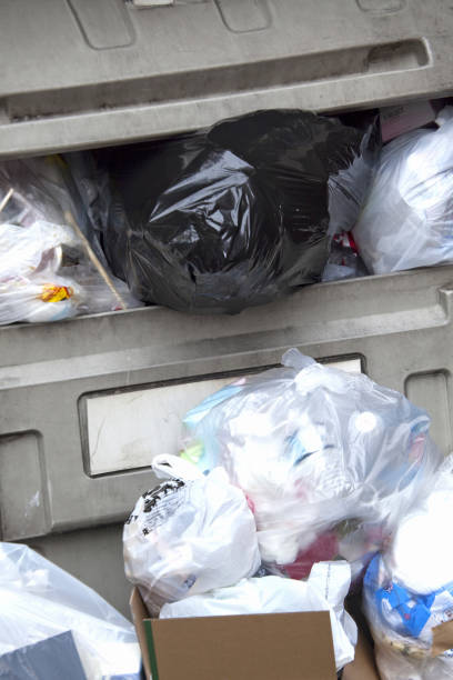 istock Litter box filled with garbage bags 844863656