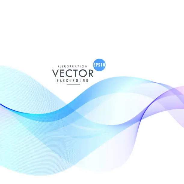 Vector illustration of abstract blue elegante wave background