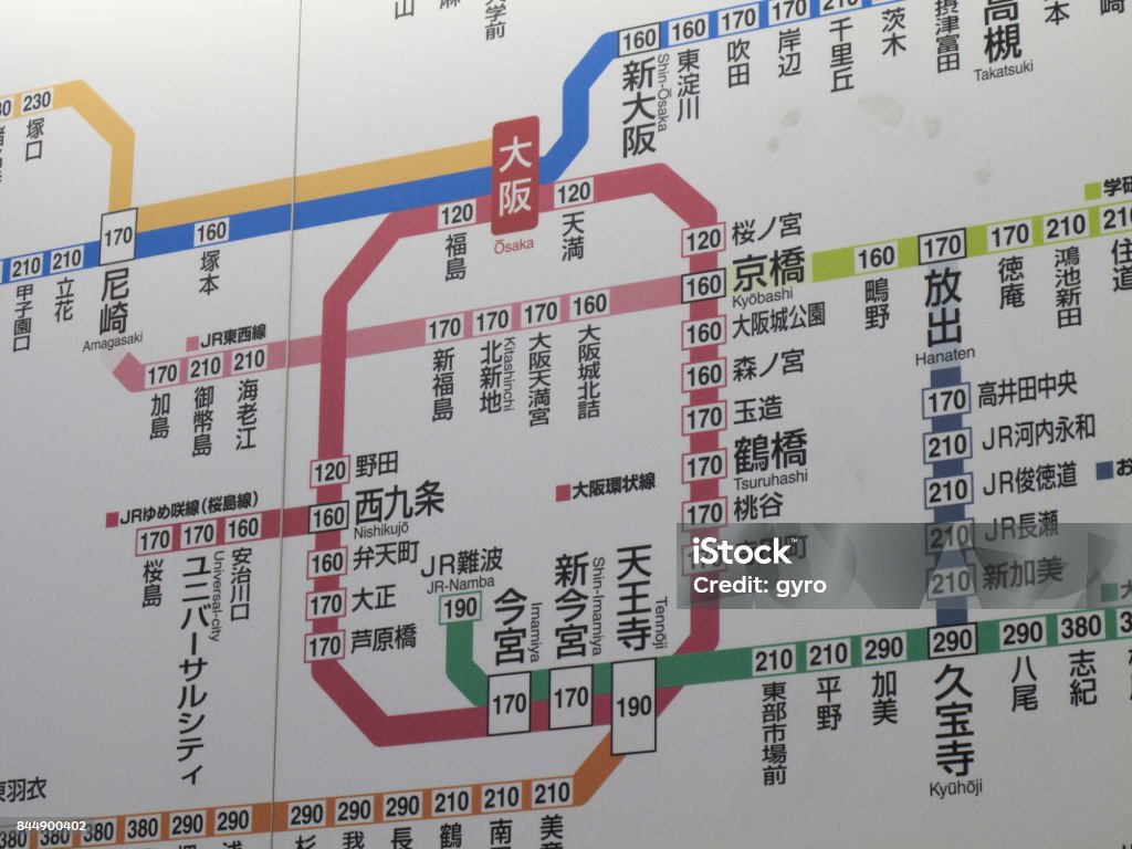 JR大阪環状線の路線図 - ストックフォト・写真素材...