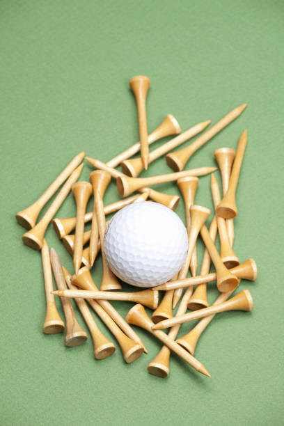 istock Golf ball and tee wood 844900760